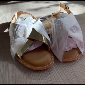 Golden Sandals in 9.5 from Old Navy